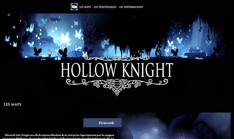 Création d'un site local sur Hollow Knight