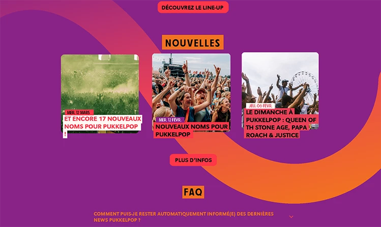 Refonte du site de Pukkelpop